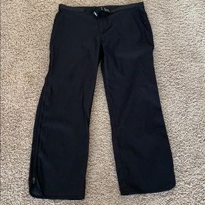 Roxy Black Full Zip Legs Belted Black Pants